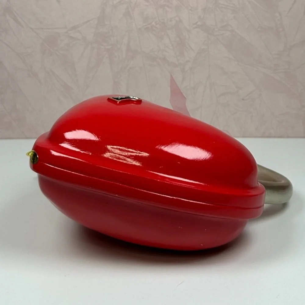 Bella Lux Red Heart-Shaped Decorative Lock with Key